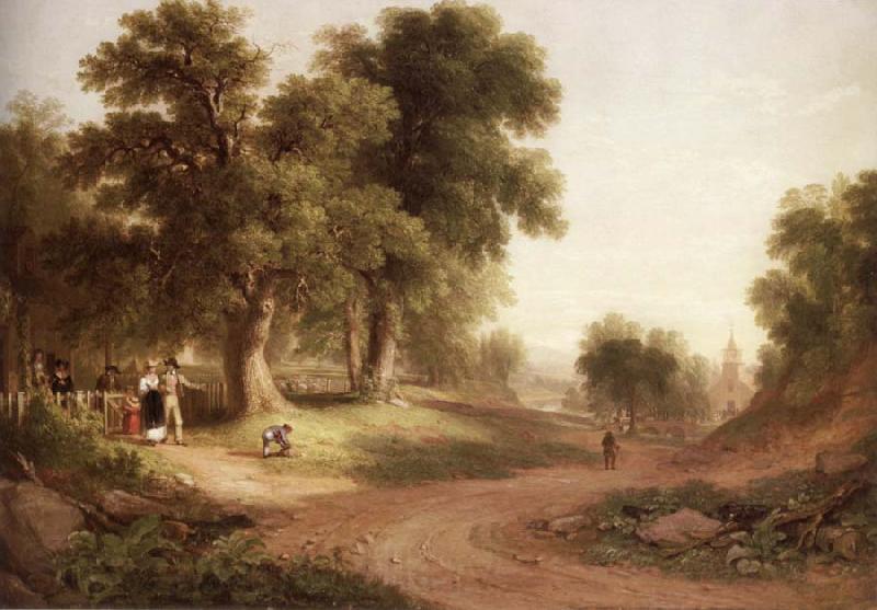 Asher Brown Durand Sunday Morning Norge oil painting art